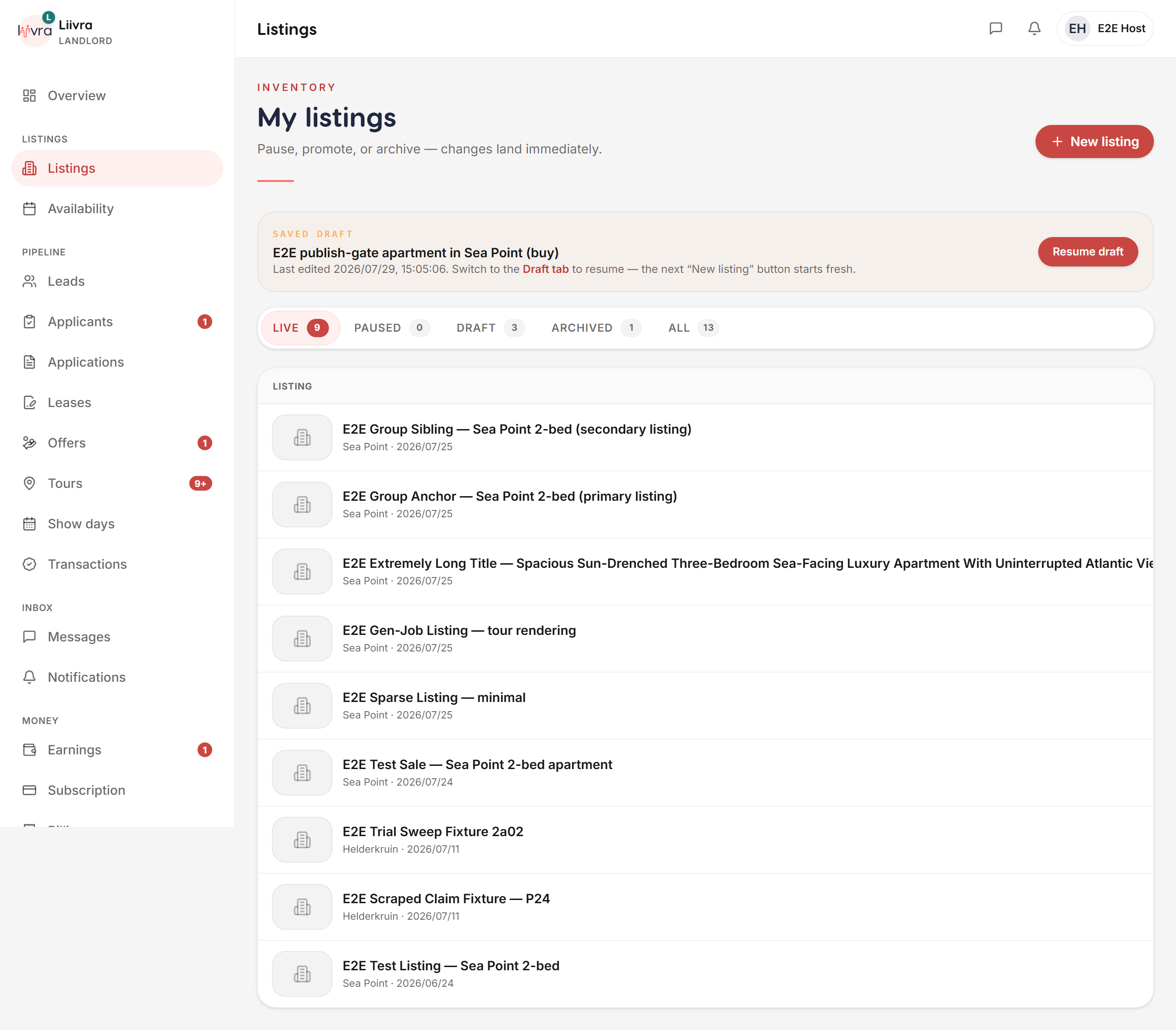 Bulk generate ads — Liivra web