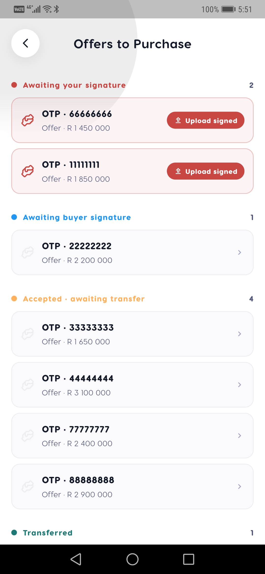 Offer manage — Liivra app