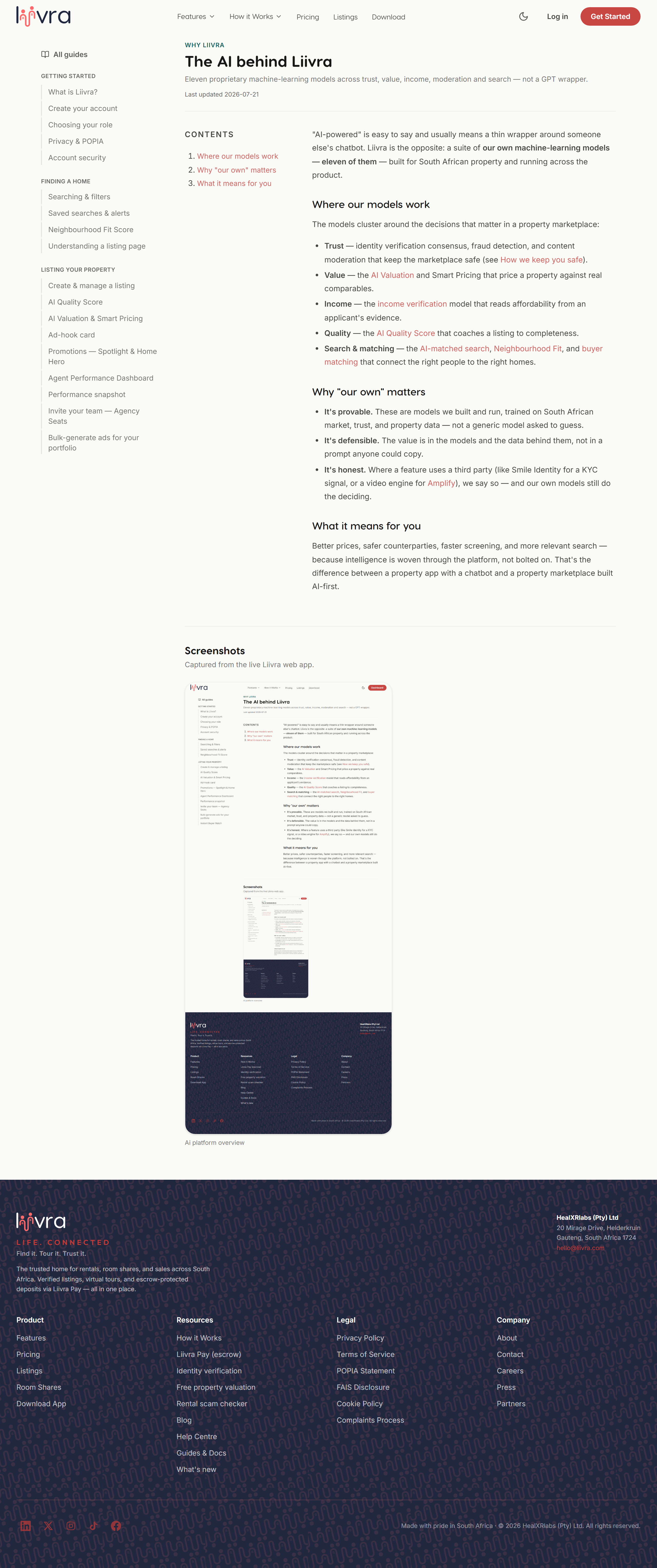 Ai platform overview — Liivra web