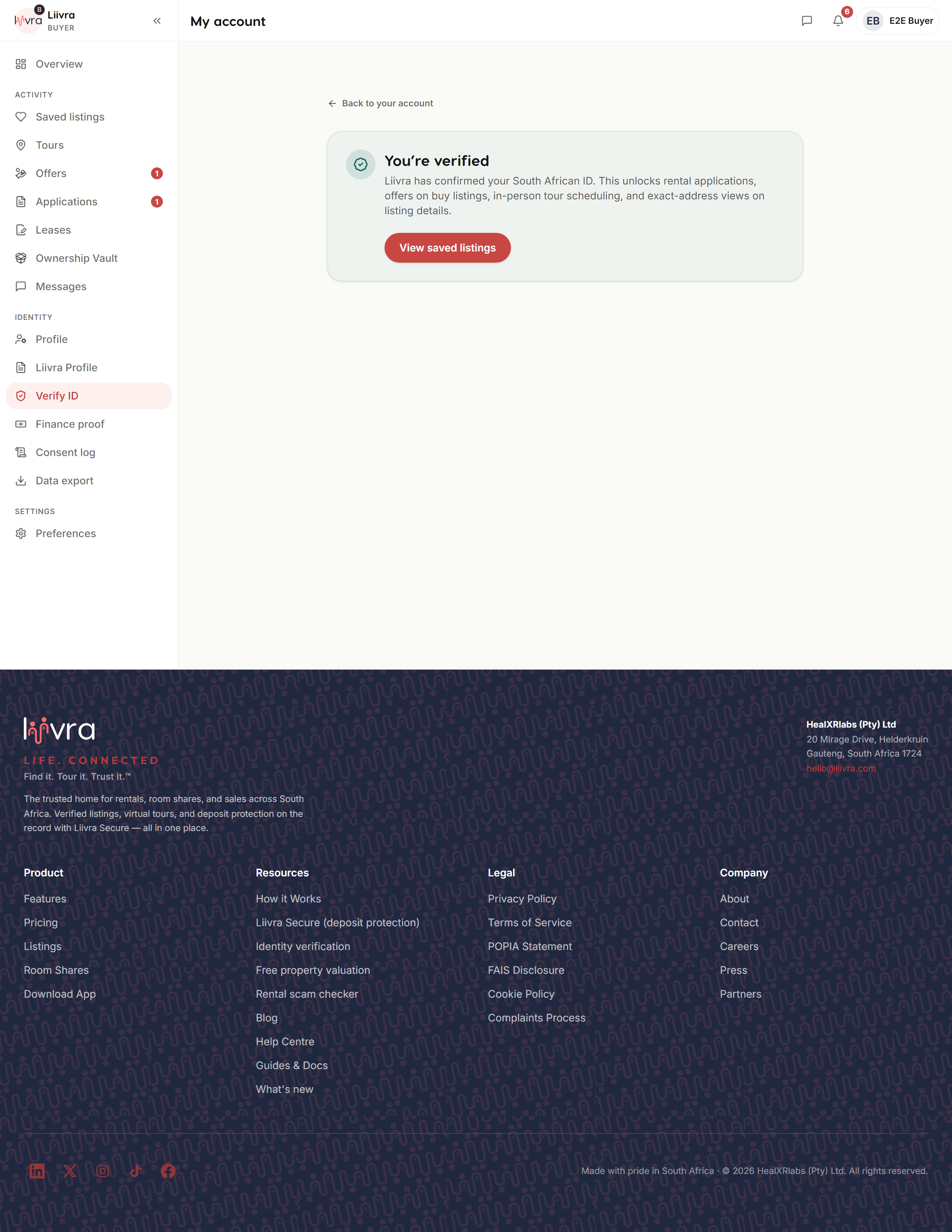 Verification ladder — Liivra web