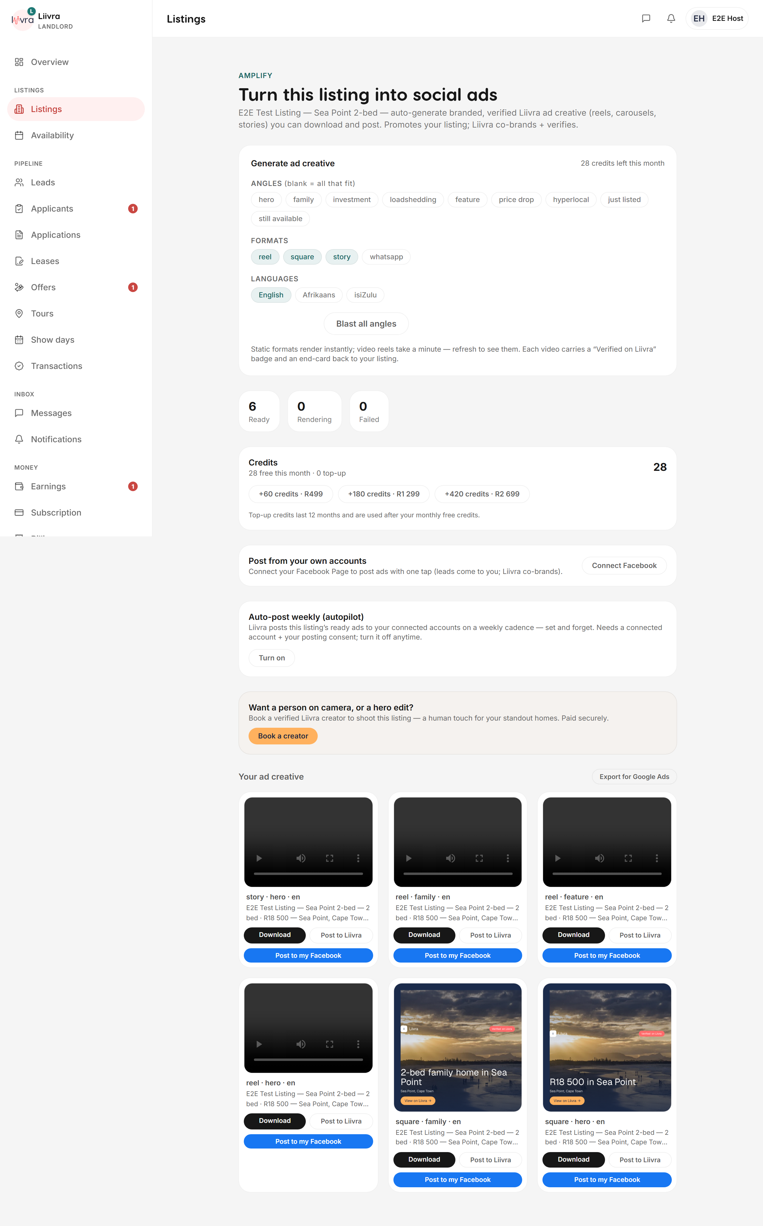 Amplify output formats — Liivra web